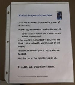 wireless telephone instructions