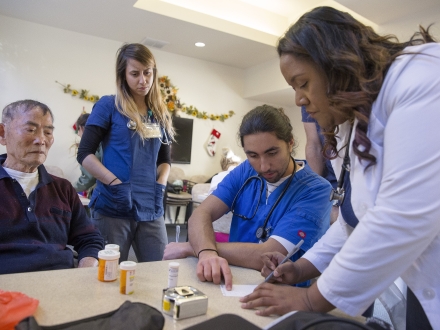 Students and an instructor in clinical